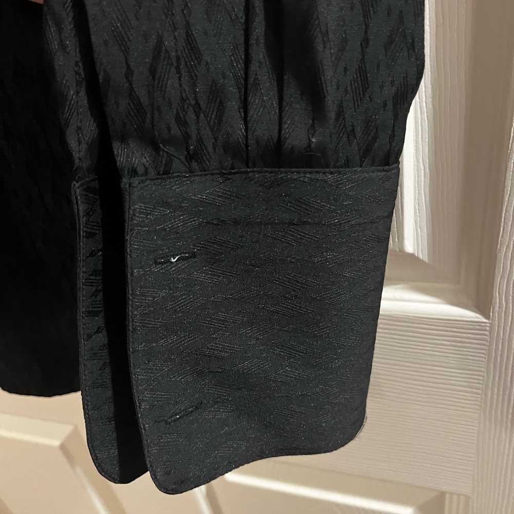 Stacy Adams Black Textured Dress Shirt - Picture 4 of 4